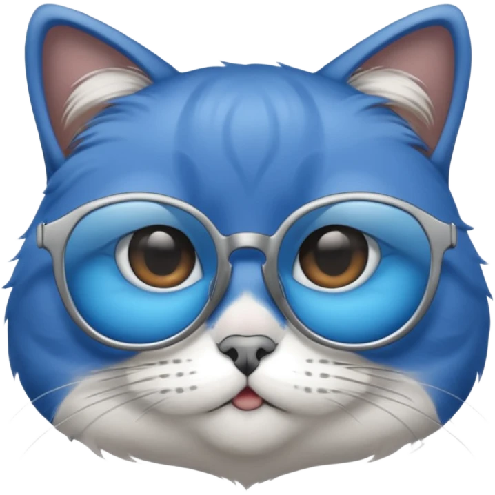 Un chat avec des lunettes emoji
