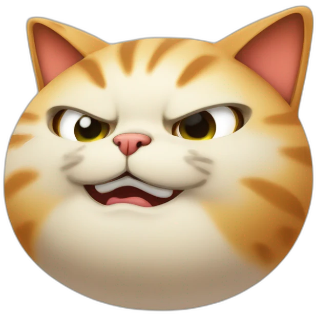 nasty fat cat wearing puncho emoji