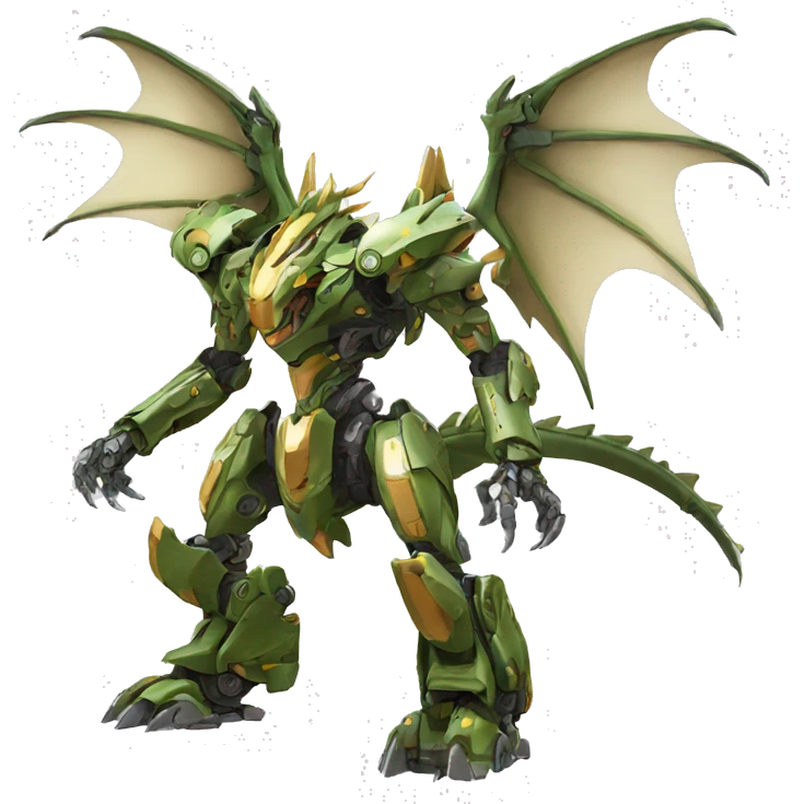 Mecha Dragon full body emoji