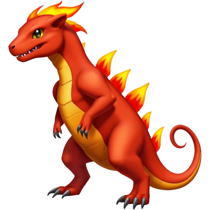 Houndoom-Charmeleon-Fakémon-hybrid-creature (full body)  emoji