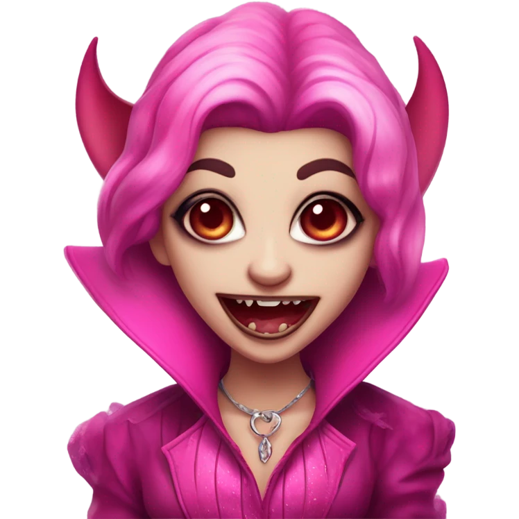 Vampiros rosas emoji