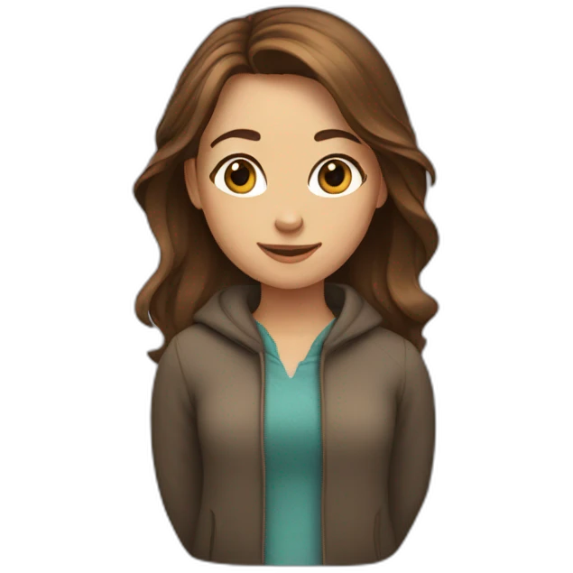 girl with brown hair emoji