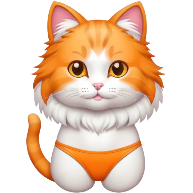 cat wearing bikini emoji