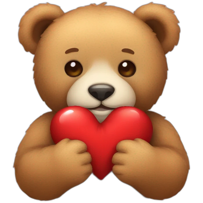 teddy bear with heart emoji