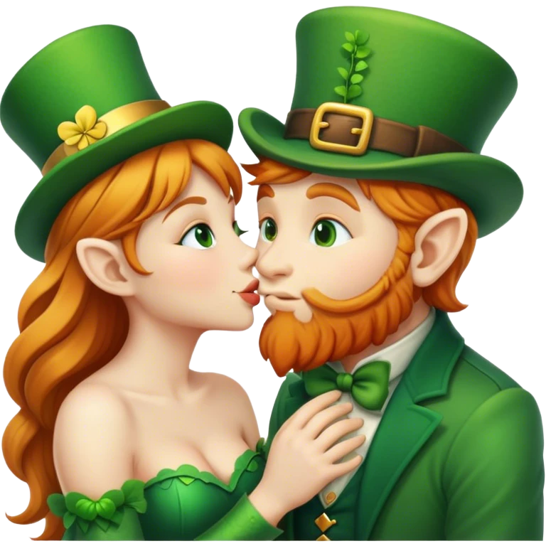 kissing leprechaun emoji