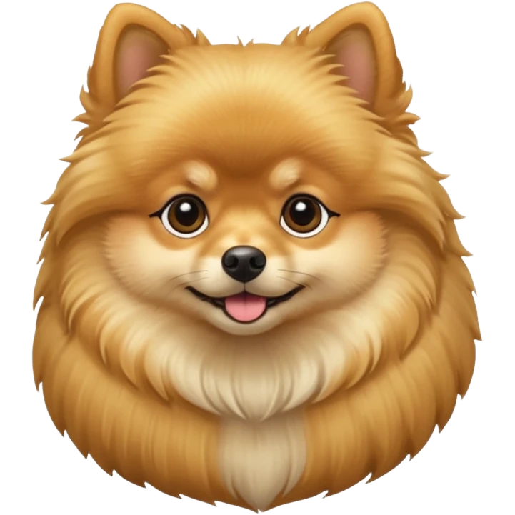Pomeranian small golden emoji
