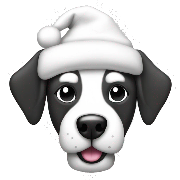 christmas dog black and white monochrome for laser svg emoji