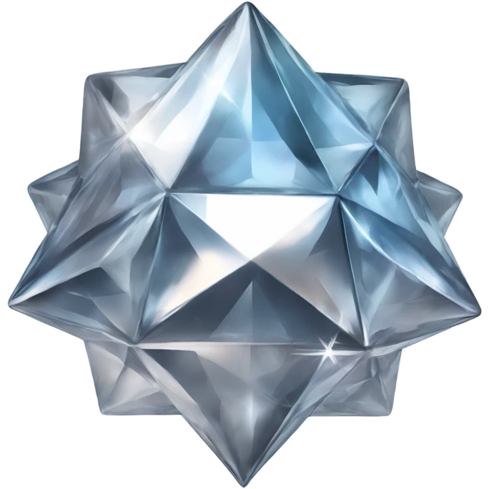 magic globe diamond chrome four-point star diamond emoji