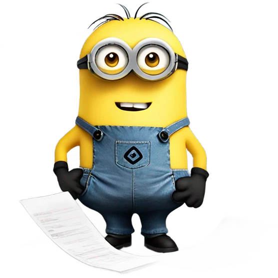 minion with HEAPS OF PAPERA emoji