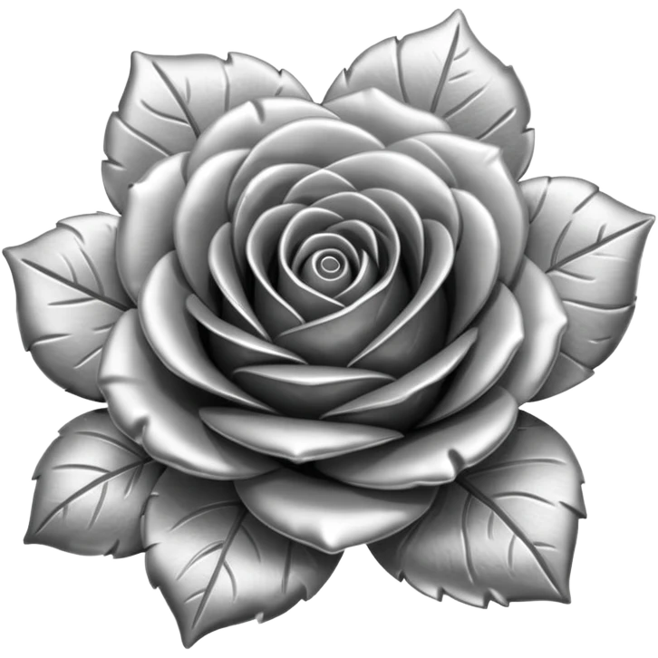 metal rose, without green leaves, just flower emoji