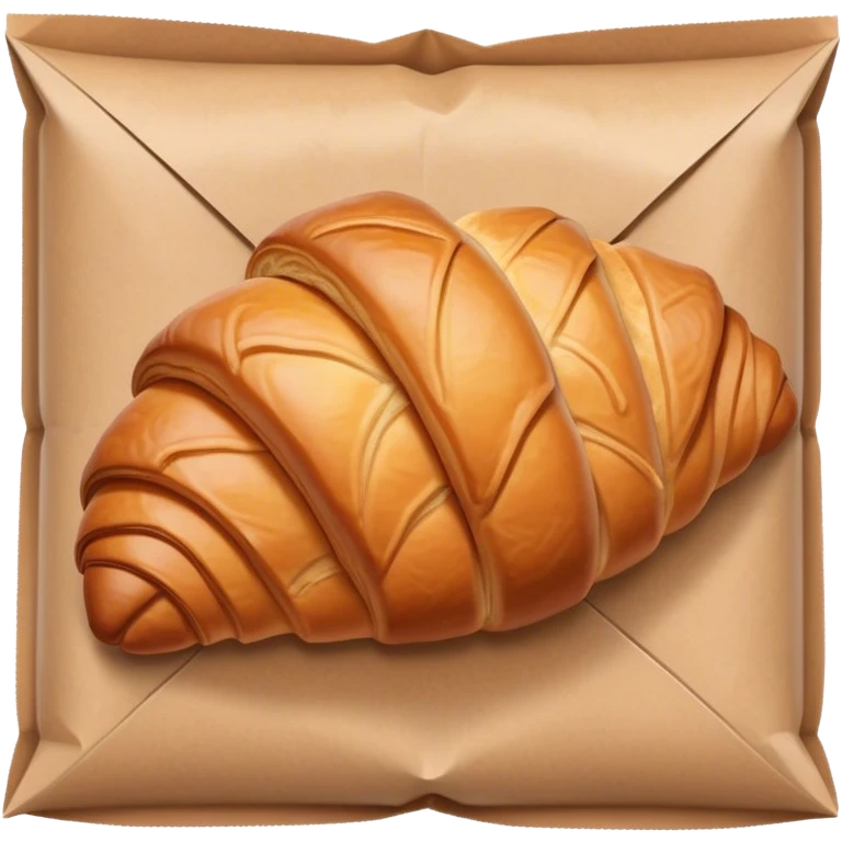 croissant wrapped in brown paper emoji