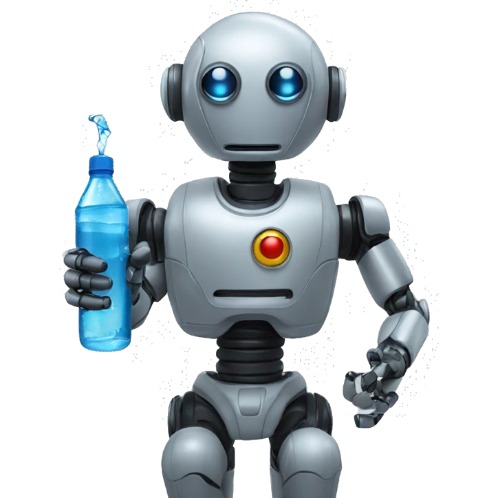 robot with water guns emoji