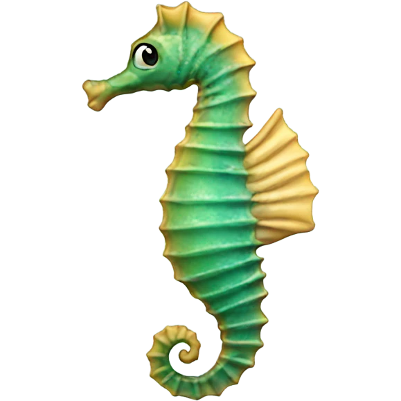 seahorse with top emoji