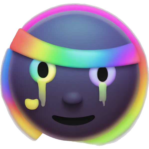 Neon rainbow emoji