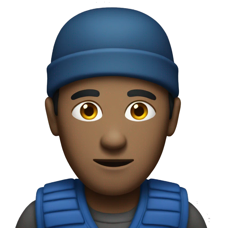 Light  robber with blue vest emoji