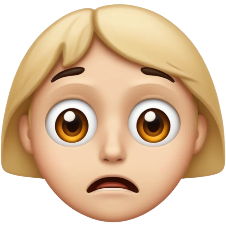 Sad and shocked face emoji
