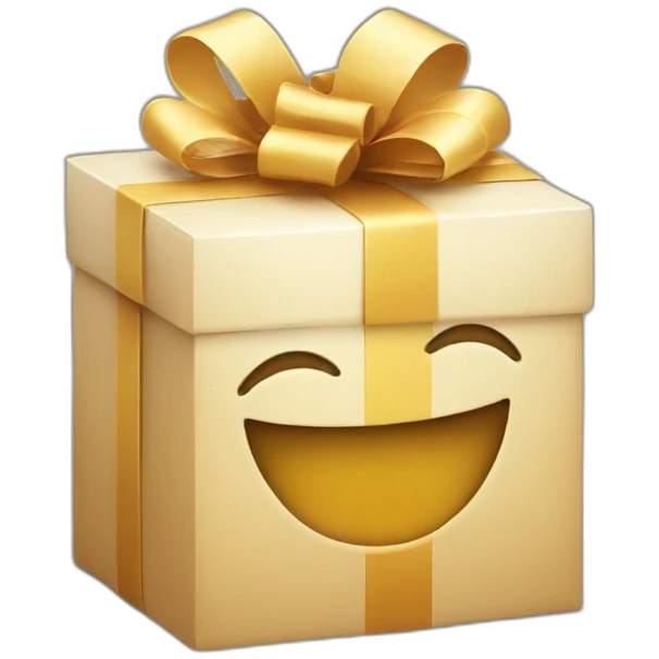 gift box with smile emoji