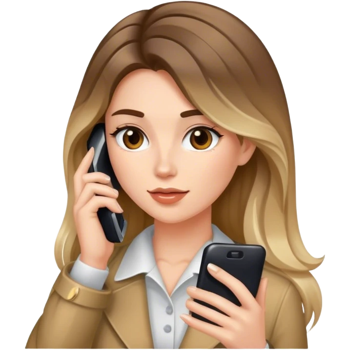 balage hair  woman calling on cell phone emoji