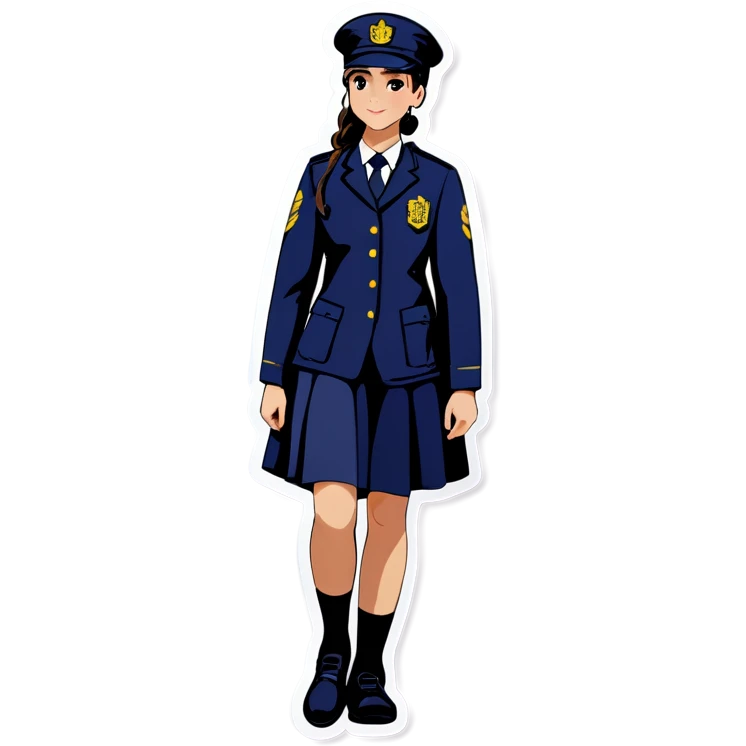 outdoor walk in uniform emoji