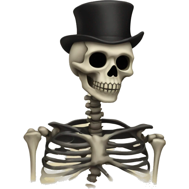 Skeleton with black rose emoji