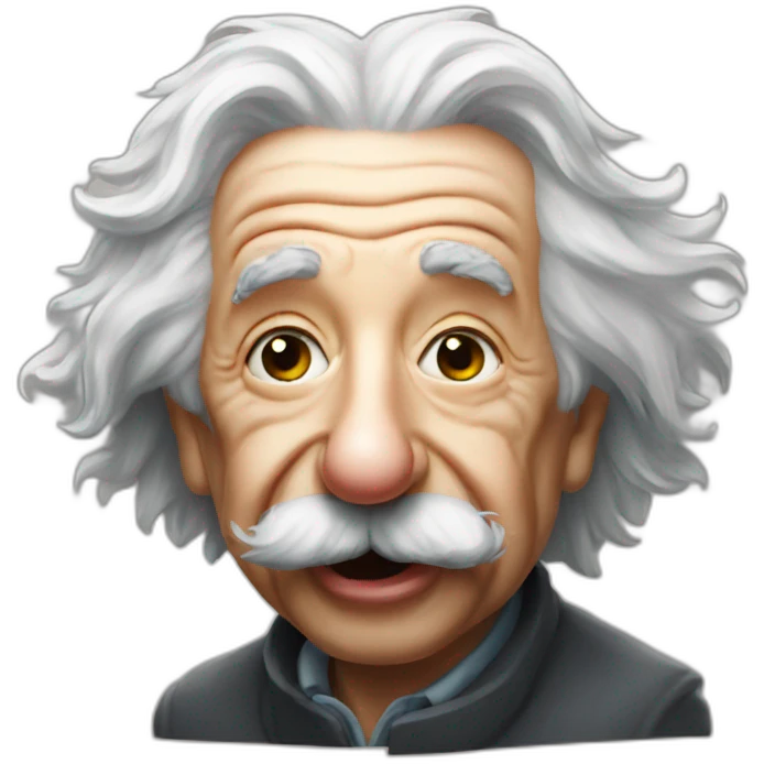 Albert Einstein tongue emoji
