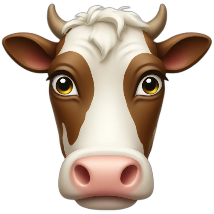 unhappy cow emoji