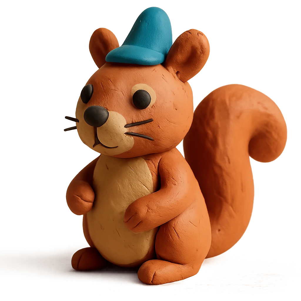 squirrel with a hat emoji