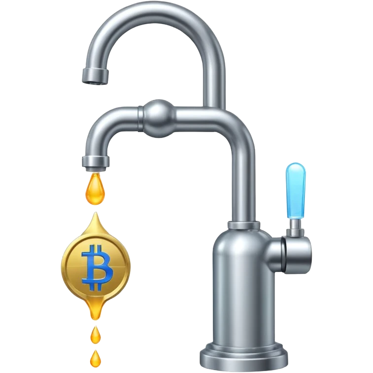 crypto currency symbol  named CryptoTap think more a tap or faucet  now add more about cryptocurrencyis emoji