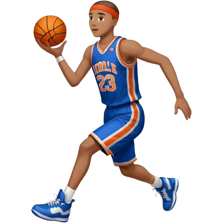 basketball player making a basket emoji
