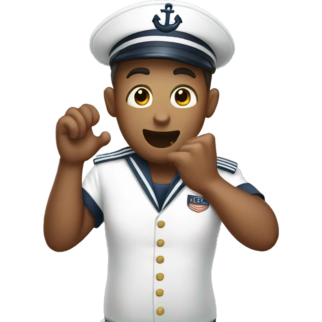 Sailor throwing up emoji