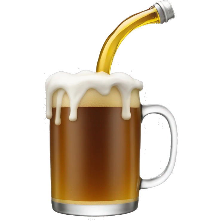 Pouring 40 oz beer out emoji