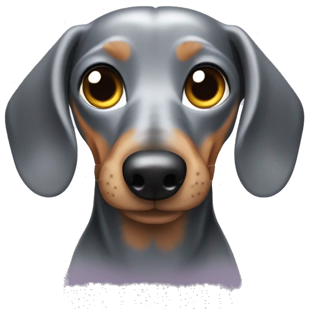Silver dapple dachshund emoji