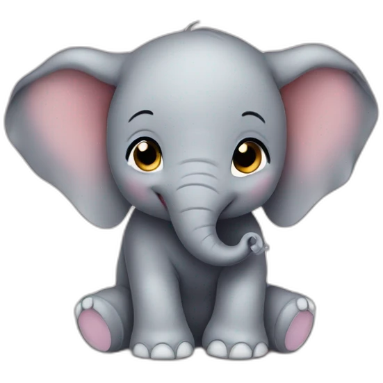 Baby elephant playing emoji