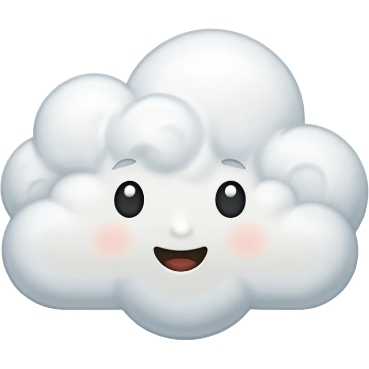 simple clear comic thought cloud, no text emoji
