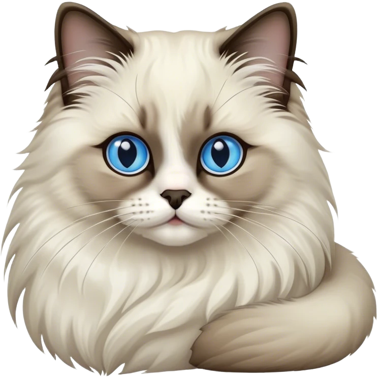 Seal point ragdoll cat emoji