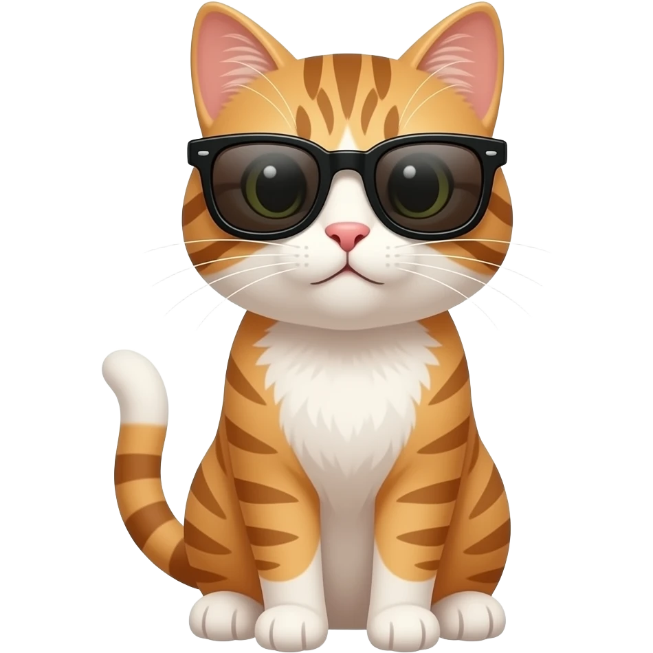 Cat wearing sunglasses emoji
