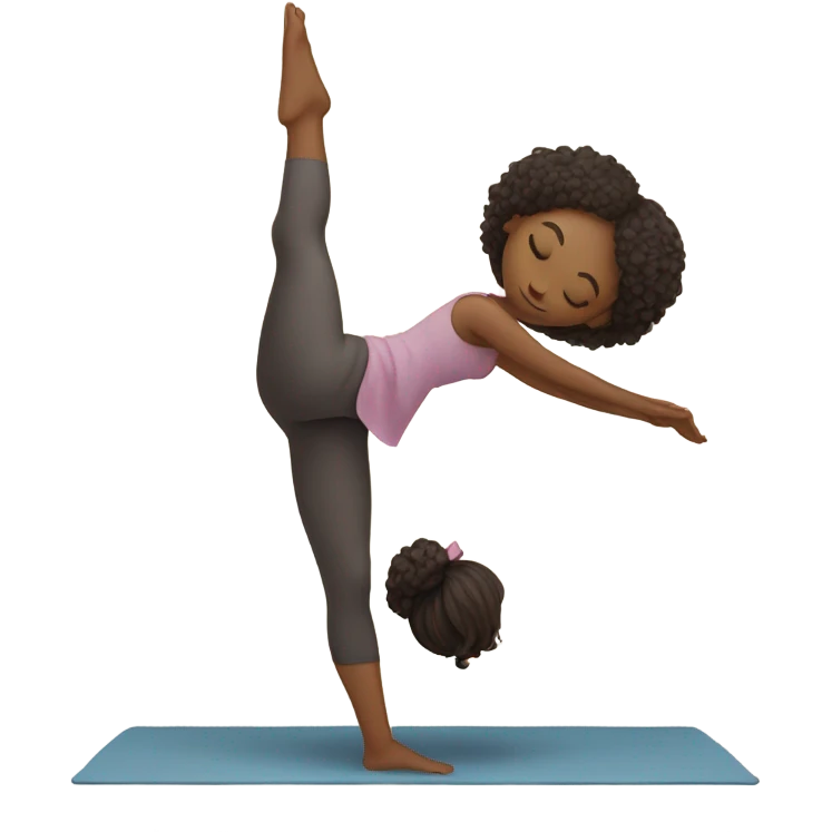 Girl do yoga  emoji