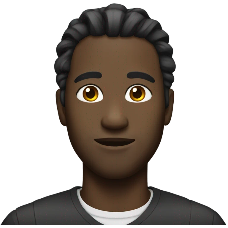 Black man with ponytail  emoji