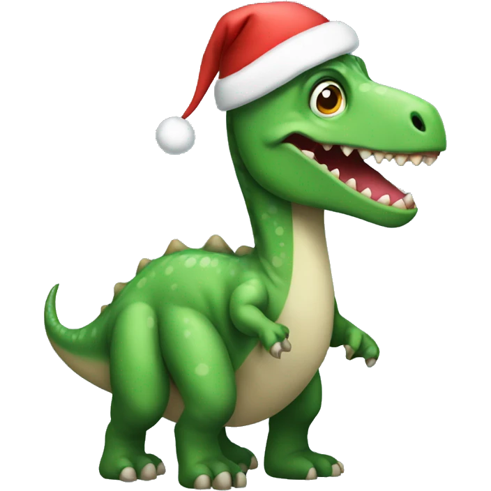 Christmas dinosaur  emoji