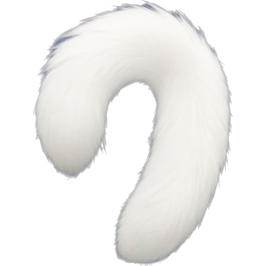 white fox fur tail emoji