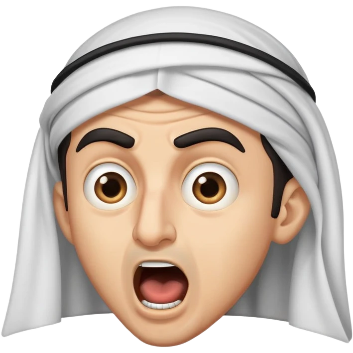 Arabic guy yelling  emoji
