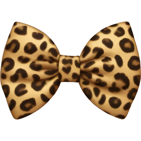 Leopard print bow emoji