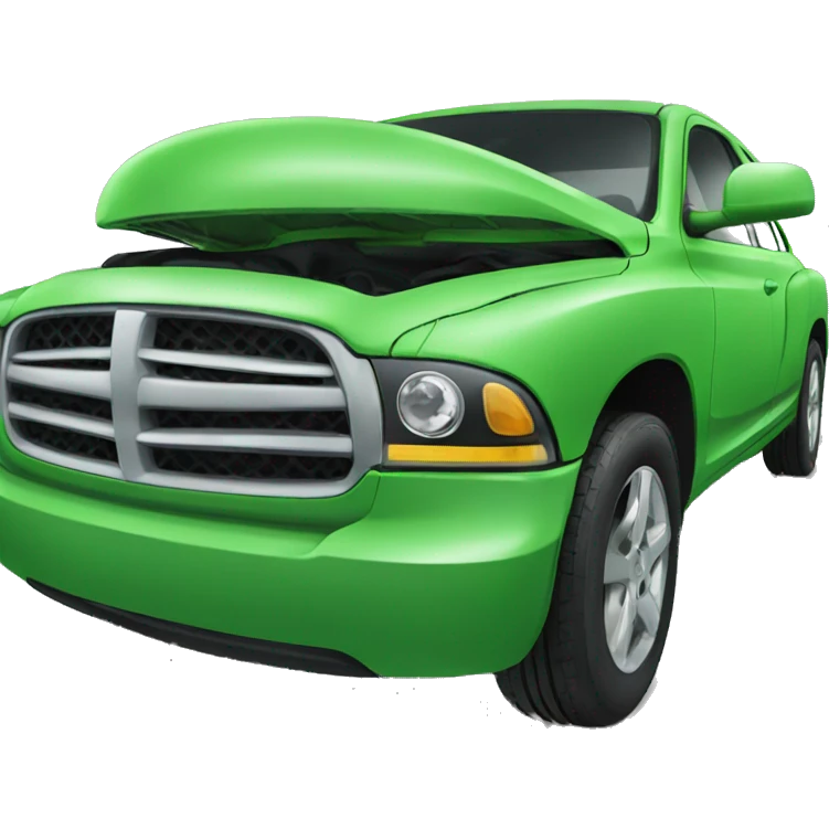 Car dodge green  emoji
