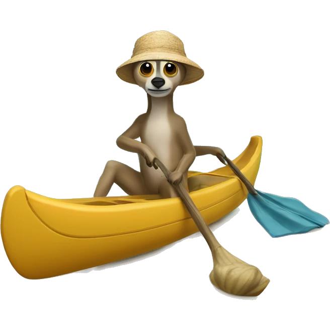 Um suricato fazendo canoa havaiana  emoji