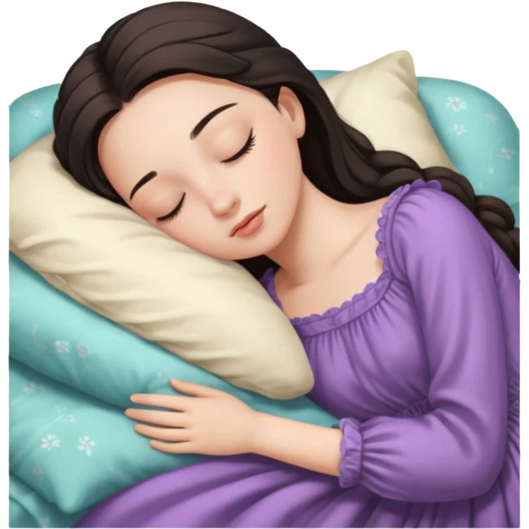 A girl is sleeping aesthetic dress  emoji