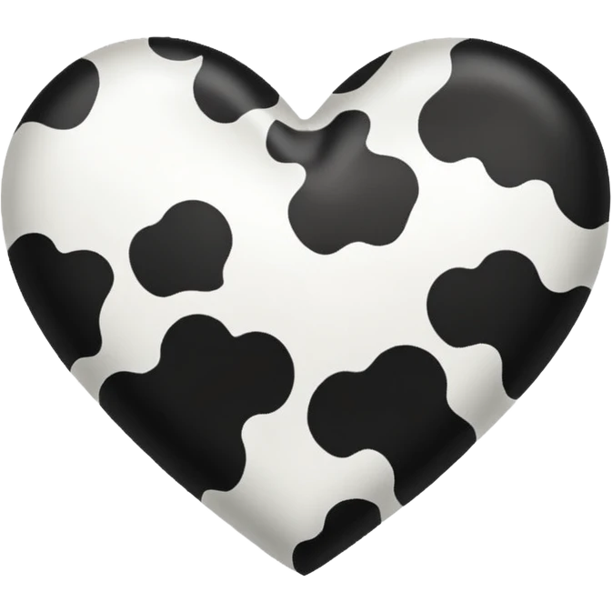 Cow print heart emoji