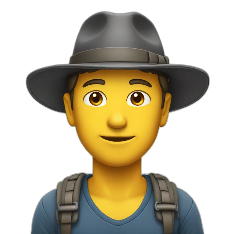 Porte avec un chapeau emoji