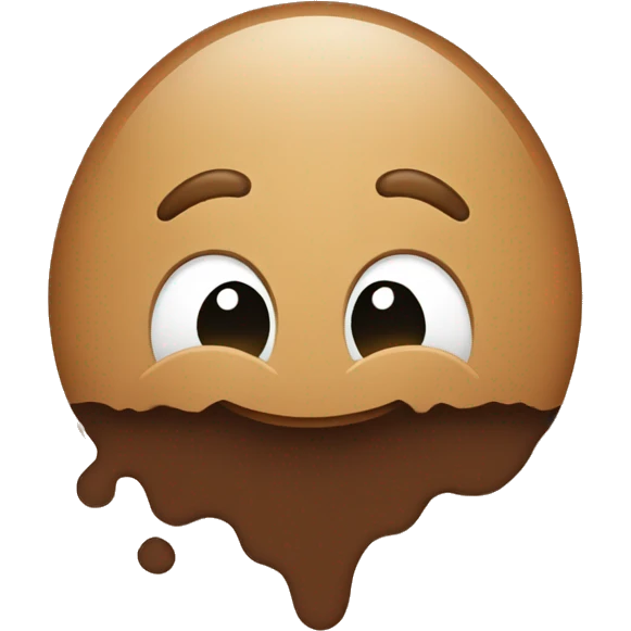 Brown puddle with smiling face emoji