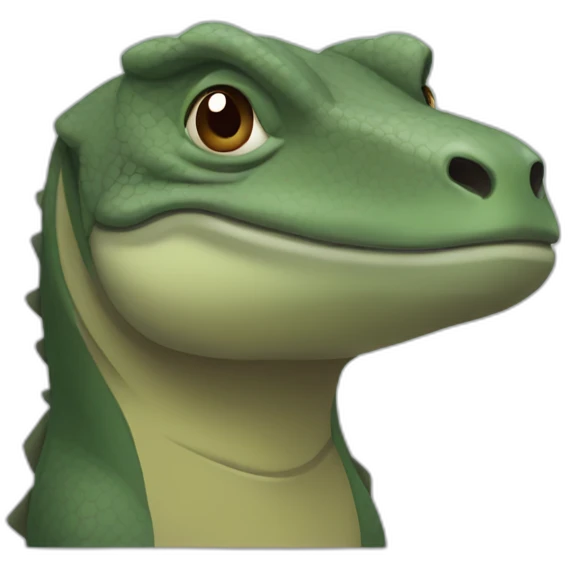 Sad Komodo dragon emoji