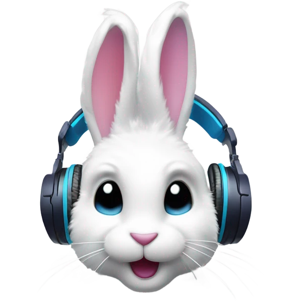 Snow rabbit love electronic music  emoji